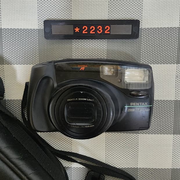 펜탁스 줌 105 슈퍼 필름카메라 파우치포함