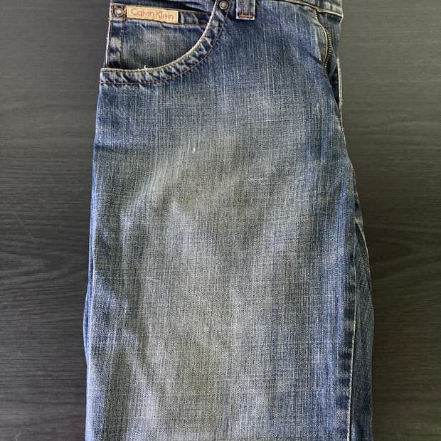 켈빈 클라인 와이드 데님 팬츠