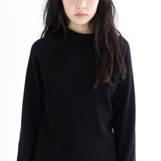 샵페어리 버튼 와플 후드 니트