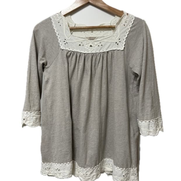 빈티지 레이스 스퀘어넥 티셔츠 블라우스 모리걸 y2k