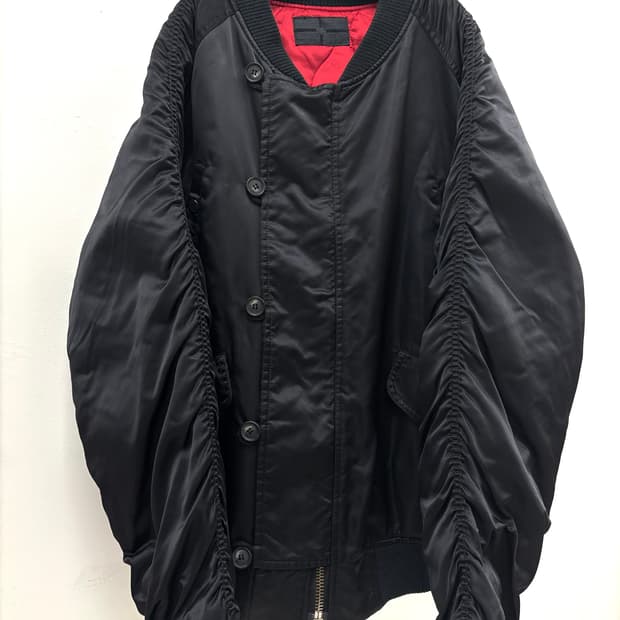 빈티지 블랙 항공 점퍼 MA-1 봄버자켓