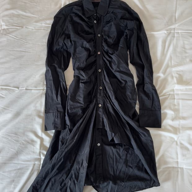 노조미 이시구로 언발란스 롱셔츠 원피스