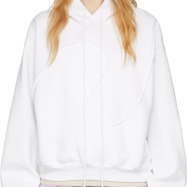 ERL wave hoodie white 새상품