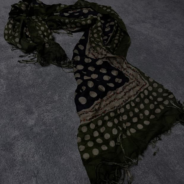 Vintage enthic grunge wool muffler