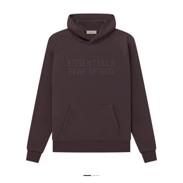 fear of god essentials 후드티 플럼 