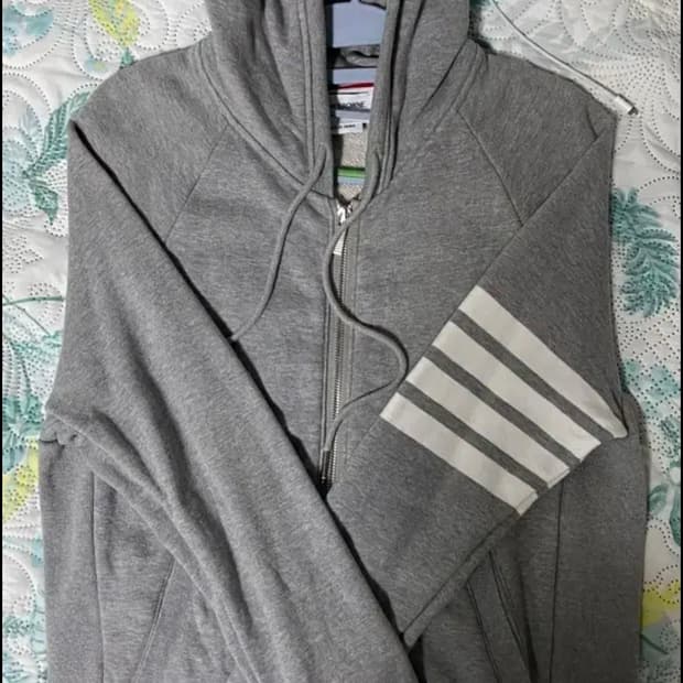 톰브라운 그레이 후드집업