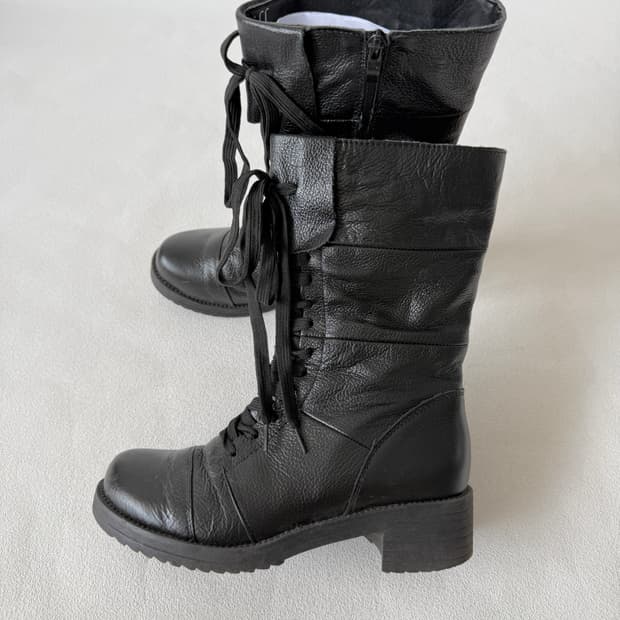 [240]Pre owned 레더 워커 부츠
