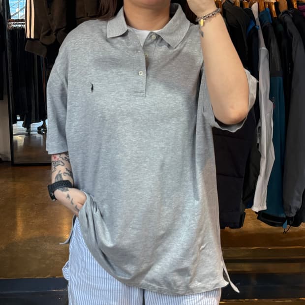 폴로골프 그레이 카라 반팔