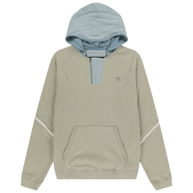 RIBBED HOODIE KNIT [BEIGE]