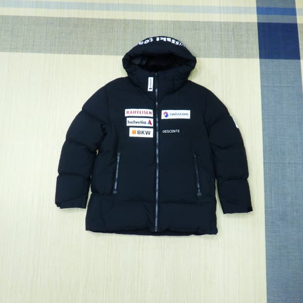 (2XL) 데상트 남성 스위스 레플리카 숏 다운 점퍼