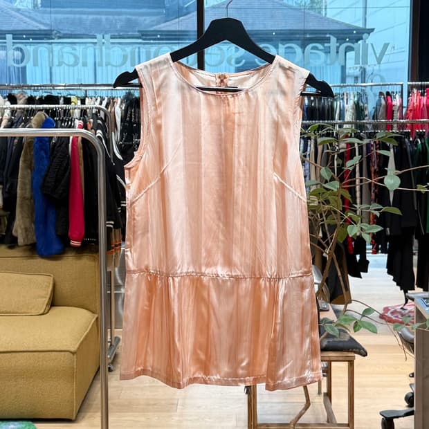 마르니 코랄 실크 프릴 슬리브리스 