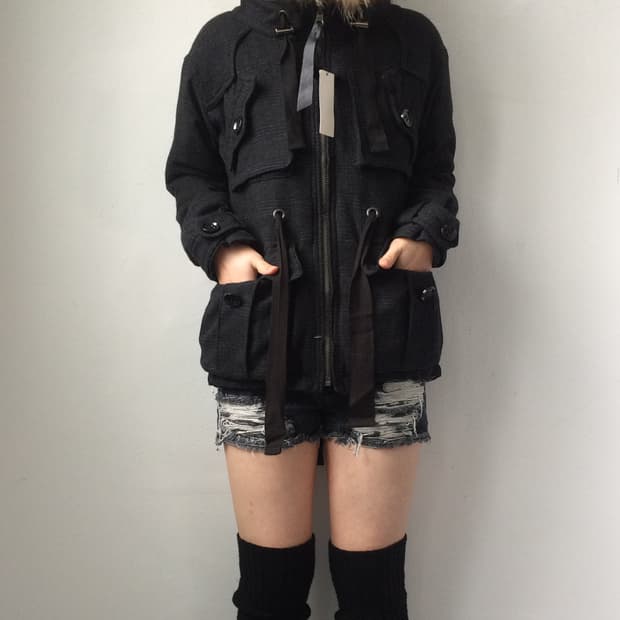 reversible Fur layered multi pocket jack