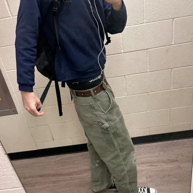 00s칼하트 더블니 모스그린