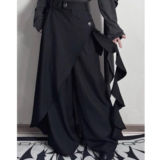 코스프레 동양풍 오리엔탈 펑크 아방가르드 스커트 팬츠