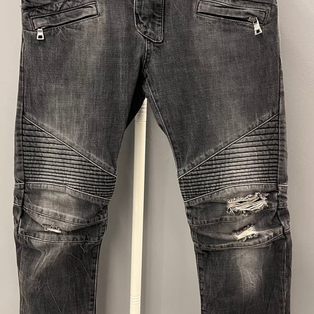 발망 워싱 바이커 데님 청바지 29