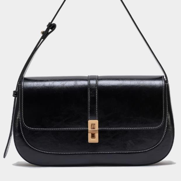 엠제이드바게트백 스티치 블랙m