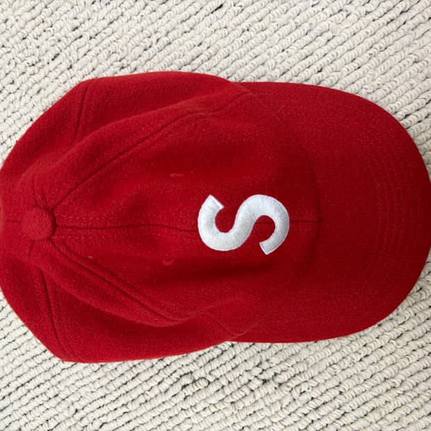 SUPREME 슈프림 울 S 로고 6패널 캡 - 레드