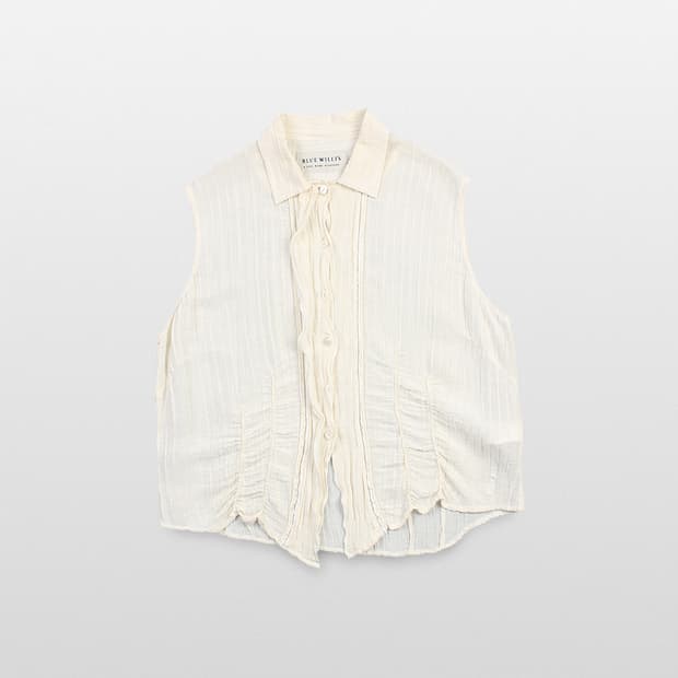 BLUE WILLI’S Ivory Hemp Silk Knit Vest
