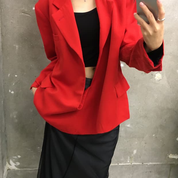 Comme des Garcons 꼼데가르송 1988 레드 블레이저