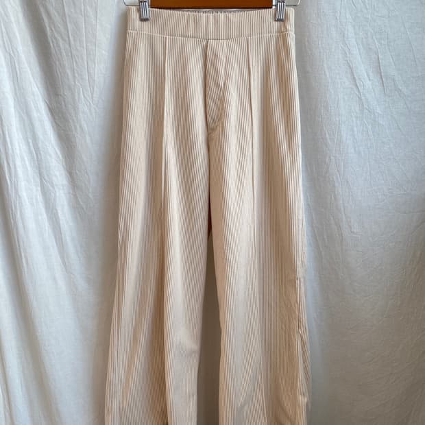 HELM 아이보리 코듀로이 밴딩팬츠(S-M)