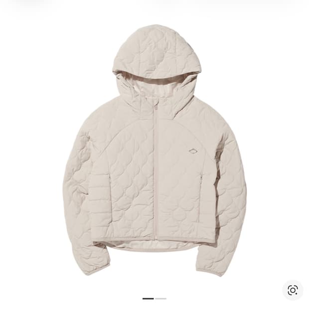 미스치프 퀄티드 후디드 자켓 아이보리 s