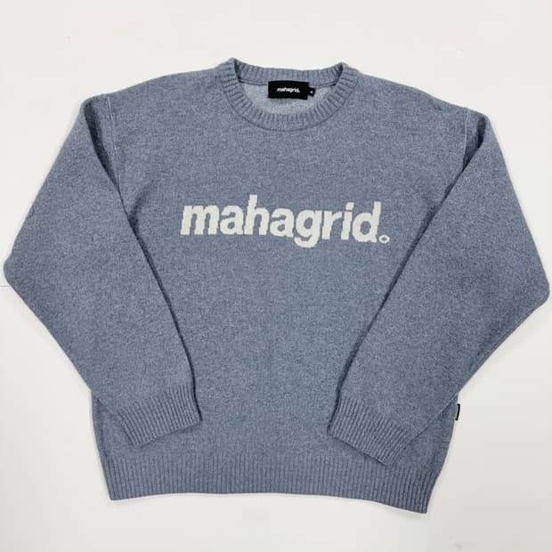 마하그리드 베이직로고 니트