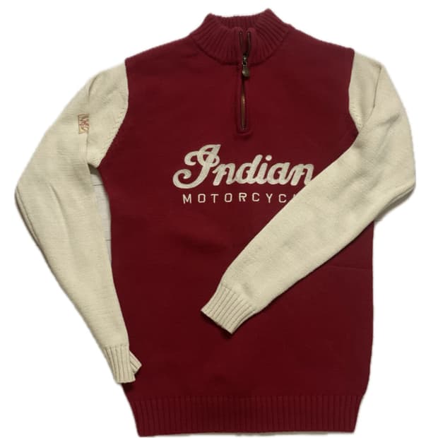 인디언모터사이클 정품 하프 집업 니트