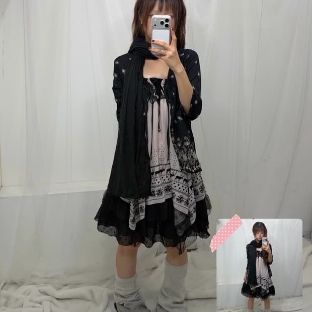 ˚꩜｡블랙 레이스 모리걸 set˚꩜｡