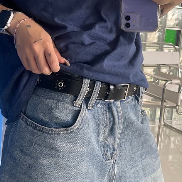 punching leather belt 가죽 벨트