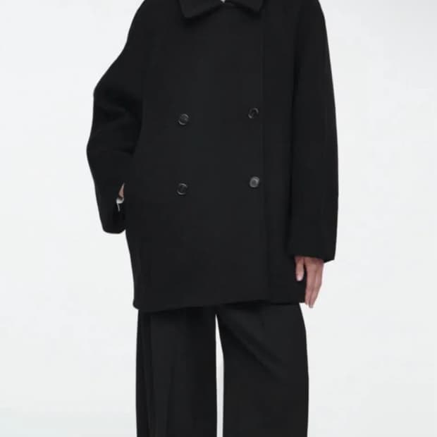 구해요) 코스 cos 여성 오버사이즈 더블 브레스티드 피코트xs