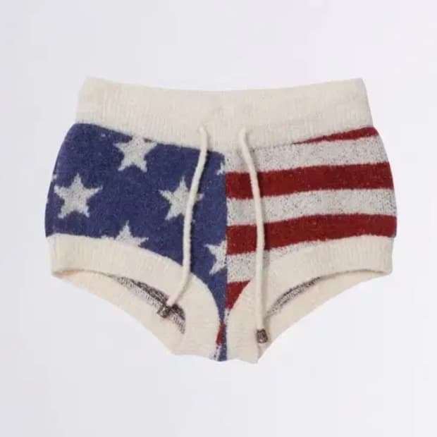 스컬프터 성조기 부클 마이크로 숏츠