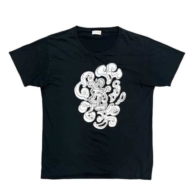 생로랑 블랙 프린팅 반팔(2XL)