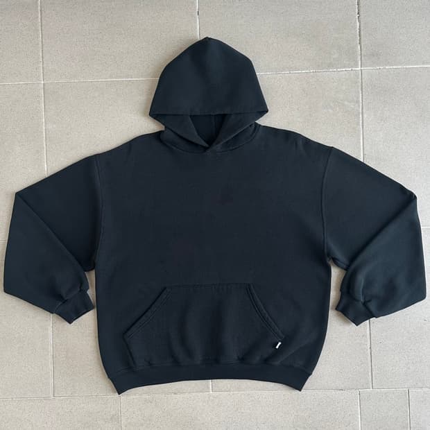 90s 빈티지 러셀 후드 블랙 L