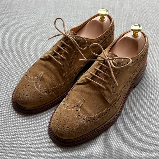 [255] Berwick 4794 카멜 스웨이드 브로그 윙팁