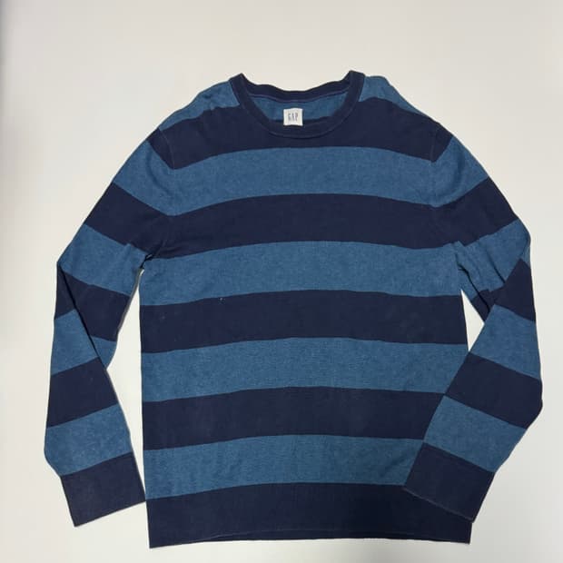 GAP 갭 스트라이프 빈티지 코튼 니트 L