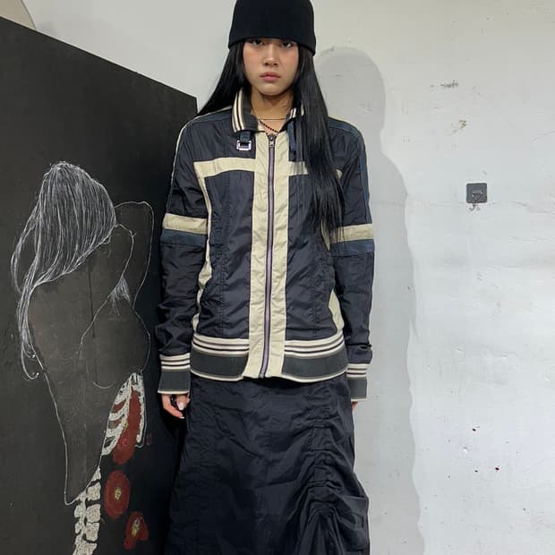 돌체 앤 가바나 00s 라이더 트랙 자켓 고딕 점퍼 M