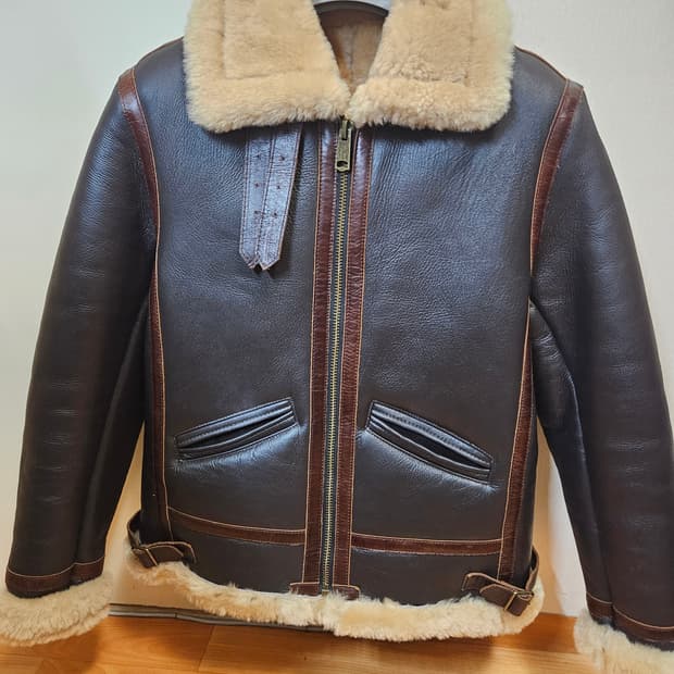 55사이즈) 광희시장 B-6 리얼 양가죽 무스탕