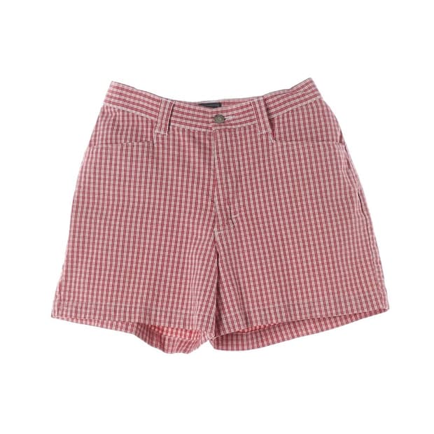 LEE 레드 깅엄 체크 숏 팬츠