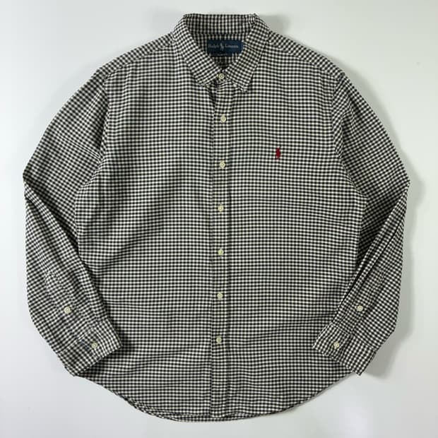 Polo  폴로 랄프로렌 자수 코튼 체크셔츠 