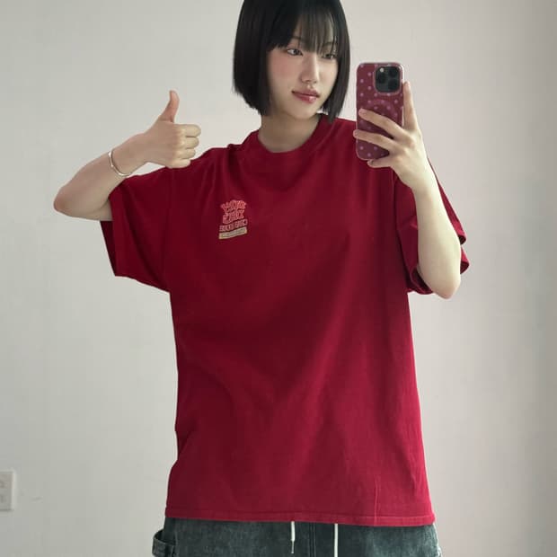 길단 크랩 하우스 프린팅 티셔츠