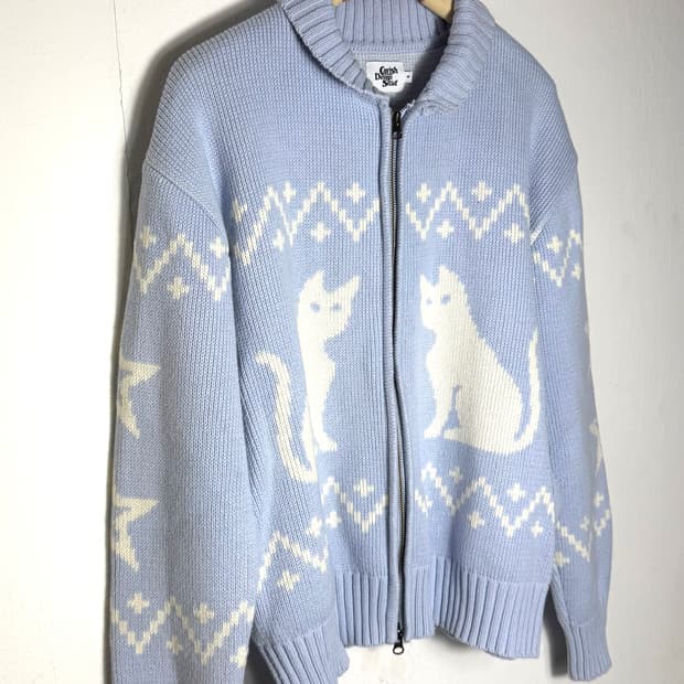 카비시 카비시니트 코위찬 니트집업 