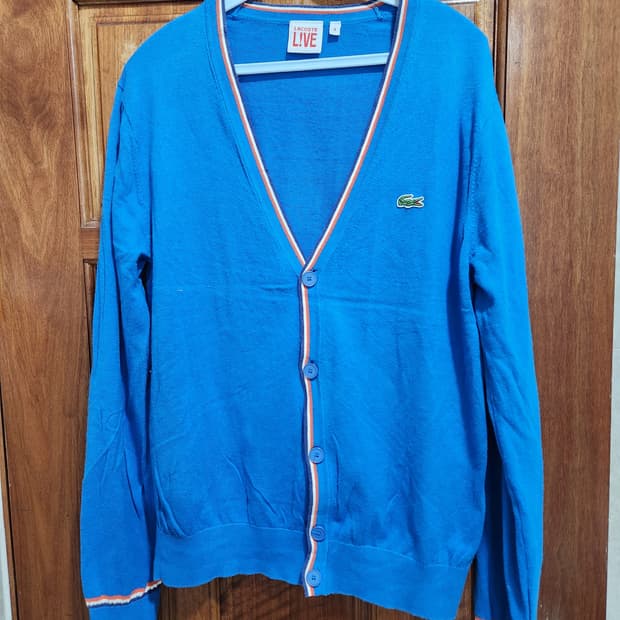 라코스테 라이브 울코튼 가디건