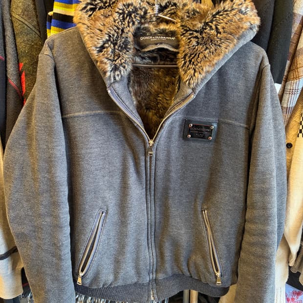 Dolce & Gabbana Wolf Fur Hoodie Jacket