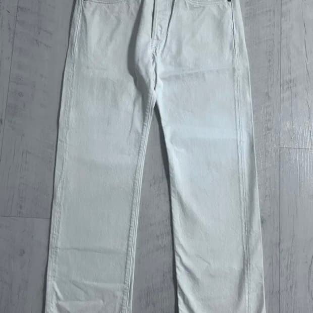 RRL 미국산 스트레이트 레그 핏 내추럴 / 화이트 데님 팬츠 32x30