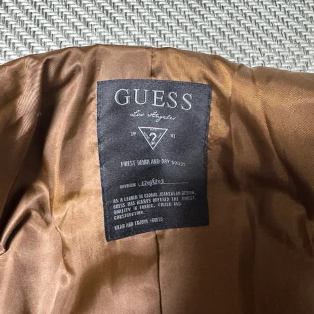 Guess 게스 리얼 양 가죽 자켓 XL
