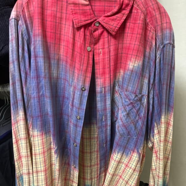 벨앤휘슬 빈티지 플란넬 셔츠 타이다이 벨엔휘슬