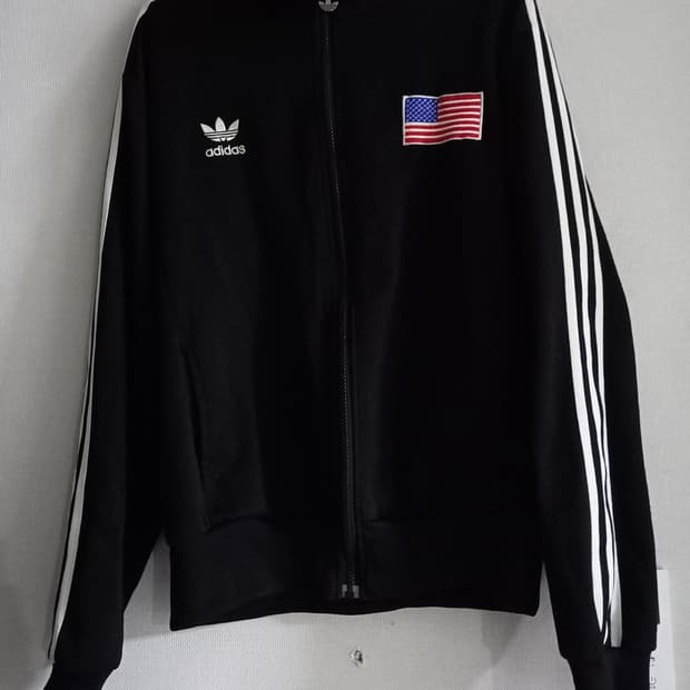 아디다스 대장급 USA 성조기 커스텀 트랙탑 저지 져지집업 95/M