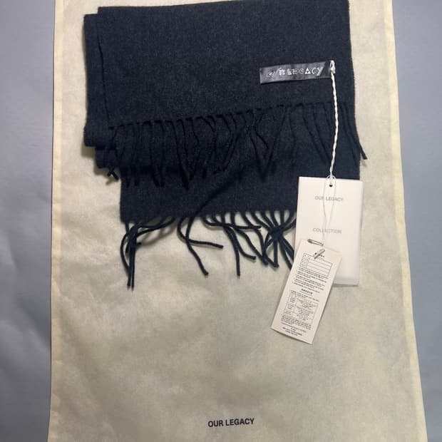 Our Legacy Charcoal Woven Scarf 
