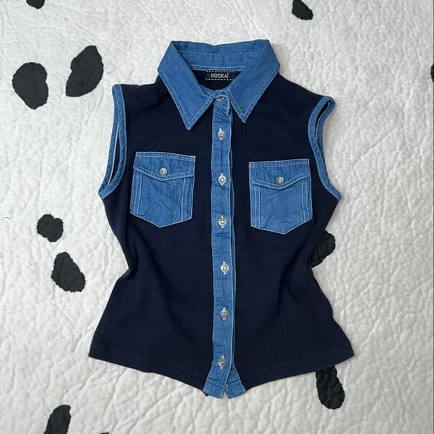 KOOKAI shirt rib sleeveless