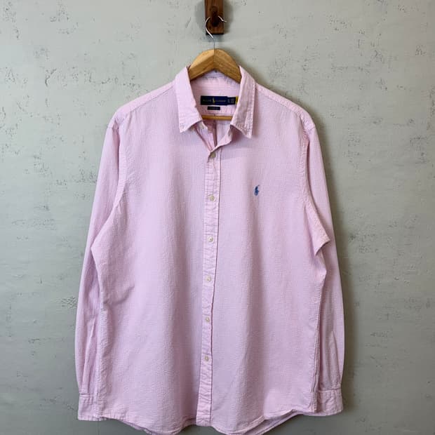 폴로랄프로렌 큐알라벨 시어커서 긴팔 셔츠